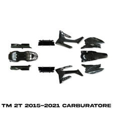 KIT PLASTICHE TM 2T CARBURATORE 2015-2021 NERE ENDURO MOTARD carene