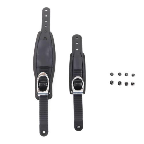 Snowboard Binding Buckles with Black Straps Metal Base Plastic and Steel Durable - Photo 1/16