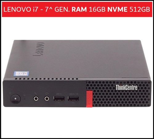 Lenovo Thinkcentre Mini PC Desktop i7 Ram 16GB NVME 512GB Computer Fisso Win 11 - Foto 1 di 6