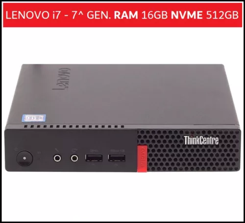 Lenovo Tiny Mini PC Desktop i7 Ram 16GB NVME 512GB Computer Fisso Ricondizionato