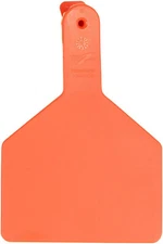 Z Tags Cow Ear Tags Blank Orange 25 Count