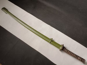 Metal Sheath ，Green Military Sword， Japan Army Nco.Samurai Katana Saber #1136