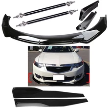 Front Bumper Lip Splitter Spoiler Body Kit Side Skirt For Acura TSX 2009-2014