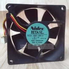 Nidec D08T-12PU A 8025 DC12V 0.22A 8CM 3-Pin Silent Cooling Fan
