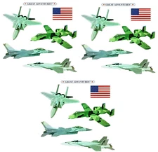 Mrs. Grossman's USA Fighter JETS Planes Aircraft Scrapbook Stickers! 3 Sheets