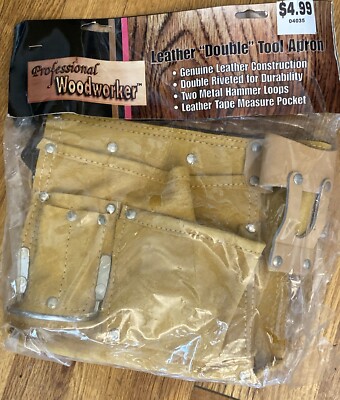 Heavy Duty Shop Apron for Woodworkers Leather , Mechanic Took Belt Hammer Loops
