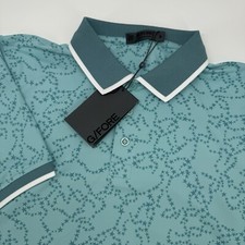 G/Fore Men s Small Star Dust Rib Collar Tech Jersey Marine Short Sleeve Polo