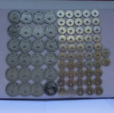 76 old Riverton Coal Company Store Tokens. Crown Hills, West Virginia.