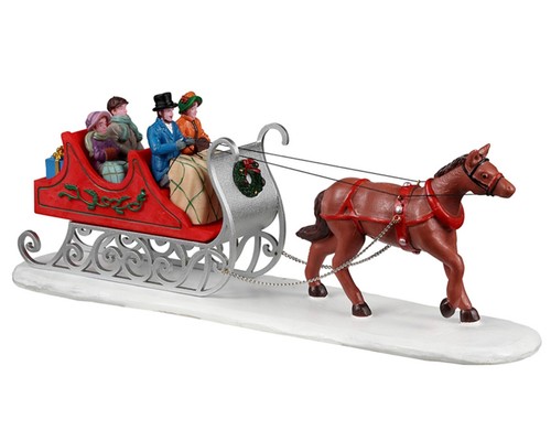 Lemax Belle Carrozze Slitta Trainata Cavalli Villaggio di Natale Figurine Div. - Picture 2 of 9