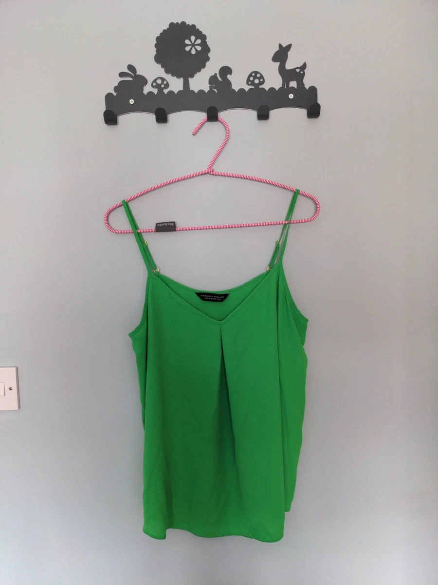 Green spaghetti strap top clearance