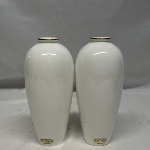 Coppia di vasi NORITAKE Bone China NIPPON Toki KAISHA dipinti a mano - Foto 7 di 10