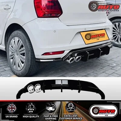 AUTO MODIFICATIONS UK VW Volkswagen Polo MK5 6R 'GTI Style' Rear Valance Diffuser Body Kit 2009-2014