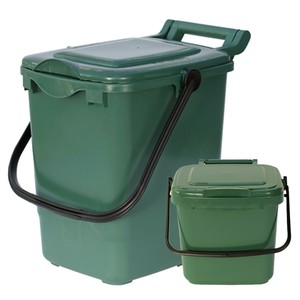 23 Litre Large Compost Caddy Kerbside Bin Green 7l Kitchen