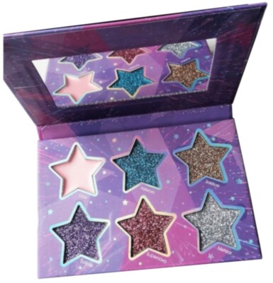 3 × Sunkissed Cosmic Stars GLITTER EYESHADOW & HIGHLIGHTER CREAM PALETTE - VEGAN 