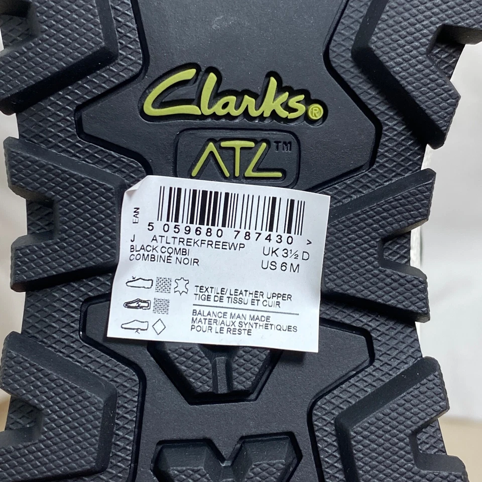 Clarks ATL Trek Free Tenis Para Mujer 6 Negro Combo Impermeable Zapatos con Cordones Foto 4 de 4