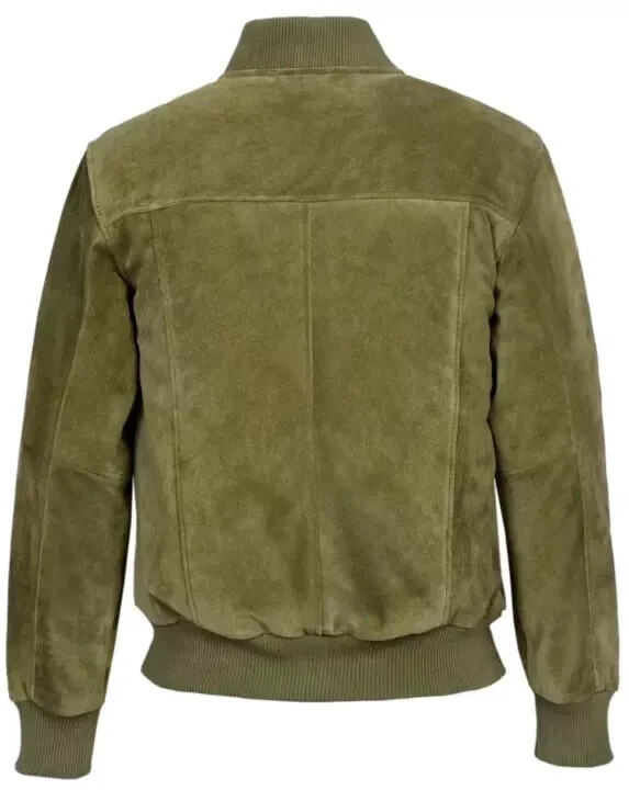 【SPERONE】23FW★ Solid suede zipper jacket Men's Zipper Front Bomber Real Authentic Soft Suede Jacket