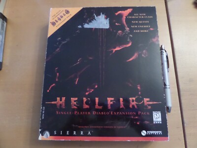 1997 Hellfire: Diablo Expansion Pack Big Box PCCD & Manual
