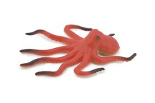 Octopus Red Rubber Educational Realistic Hand Painted Toy 2.5" F216 B36