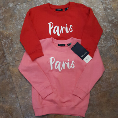 717561 Blue Seven Mädchen Sweatshirt rot oder rosa PARIS NEU  Gr. 92 - 128