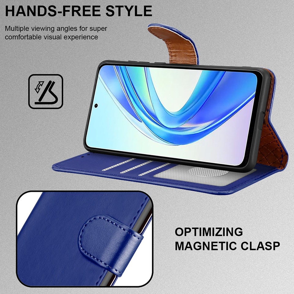 Custodia In Pelle Per Wiko T60 / Cubot P80 Turchese - Foto 8