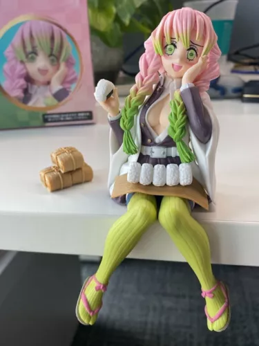 Demon Slayer Mitsuri Kanroji Eat Rice Ball Figure PVC Statue Model Ornament Toys - Picture 2 of 7