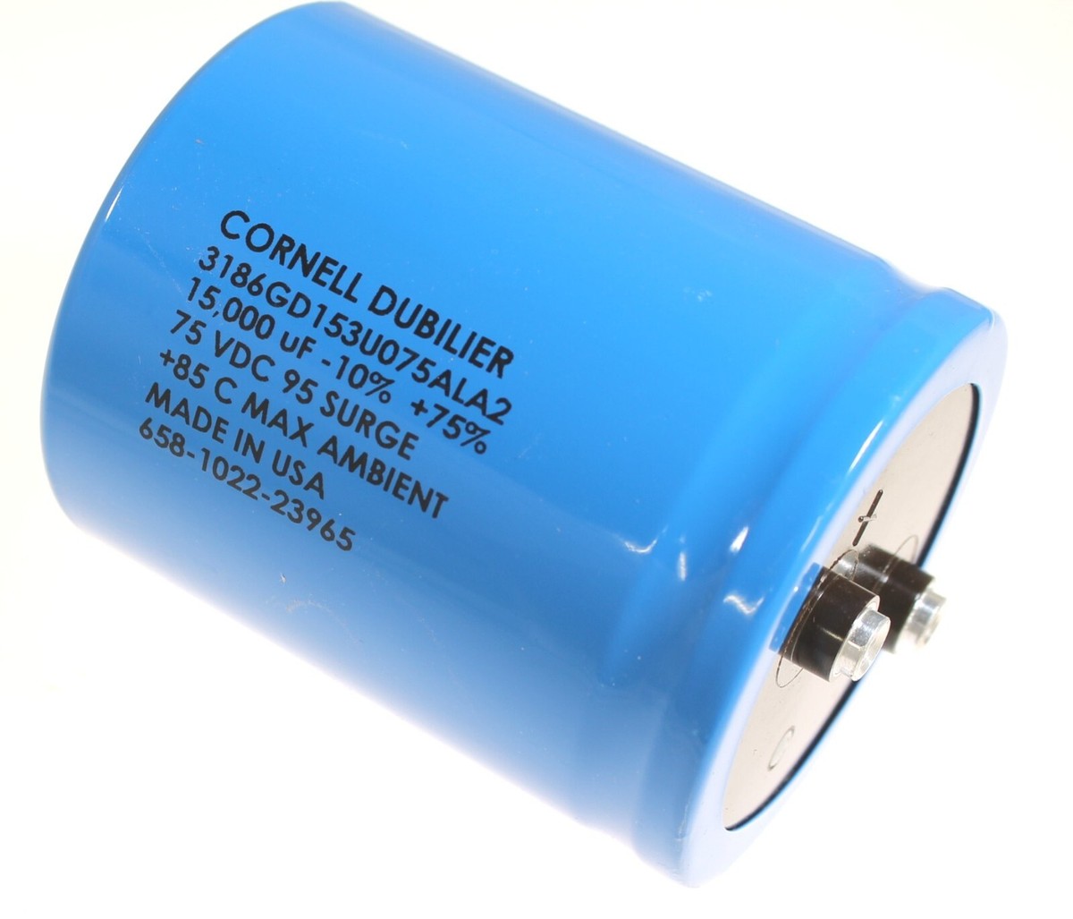 15000uF 75V Large Can Electrolytic Capacitor 85C 15000mfd DC