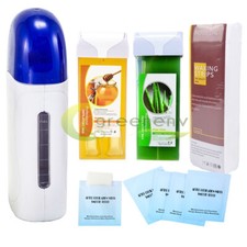 US Roll on depilatory wax heater cartridge Warmer Hair Removal waxing Tool kit
