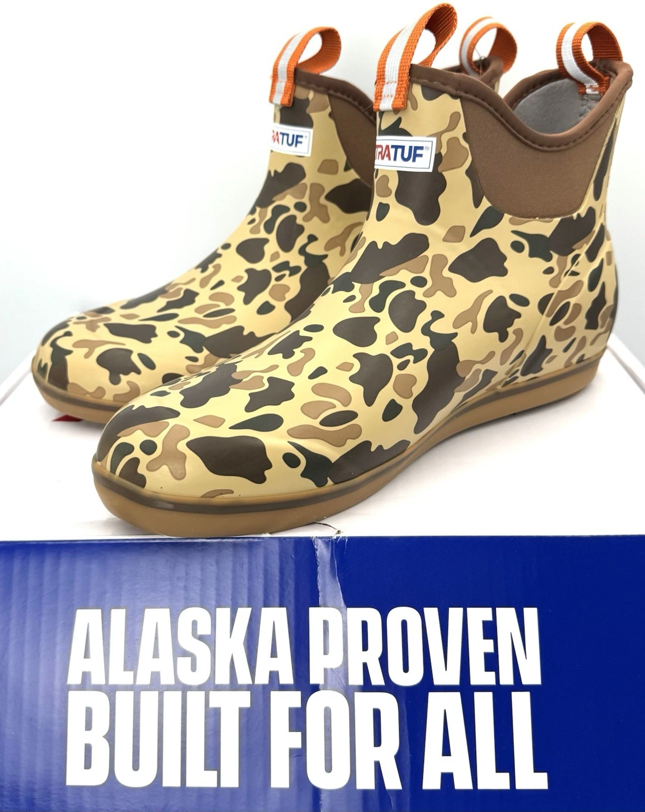 Xtratuf Men’s 6” Ankle Deck Boots Duck Camo Size 11 Waterproof Fishing Boots NIB