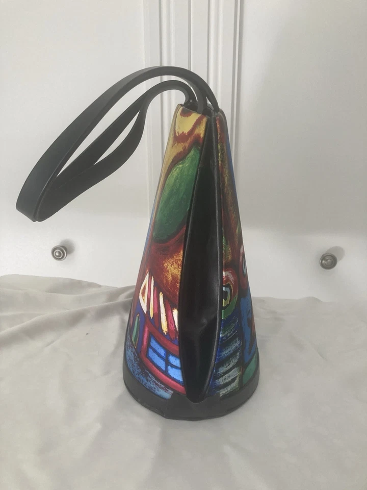 Bolsa tote Pineda Covalin de seda/couro - Imagem 3 de 4