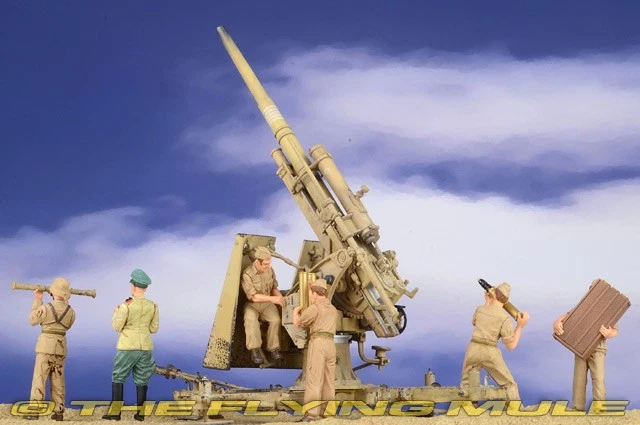 Forces of Valor 1:32 88mm FlaK 18 exército alemão DAK com 8 bonecos - Imagem 2 de 4