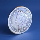 1863 Indian Head Cent Penny Fine/Vf