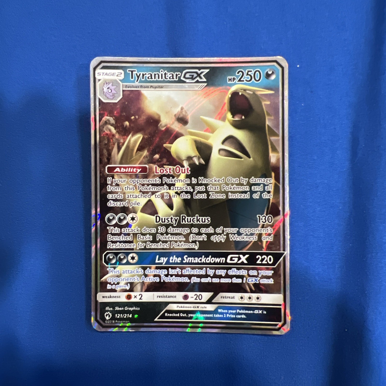 Tyranitar Gx 121/214 - Ultra Rare Holo - Lost Thunder