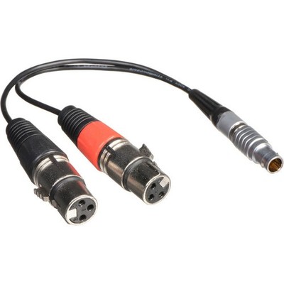 Atomos LEMO to Dual 3-Pin XLR Breakout Audio Input Cable for Shogun Monitor Reco