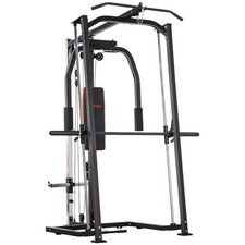3-in-1 Smith Machine with Dual Cable Pulley System, Chest Press Station