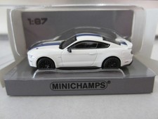 MINICHAMPS 087026 FORD MUSTANG 2018 WHITE - model is PLASTIC - HO or 1:87 scale