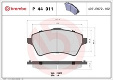FOR BREMBO P 44 011 HAM PADS. FRONT LANDROVER FREELANDER 00-07