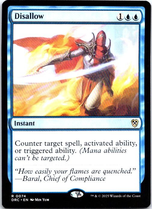 Disallow 74 Rare Commander: Aetherdrift Magic: The Gathering Near Mint