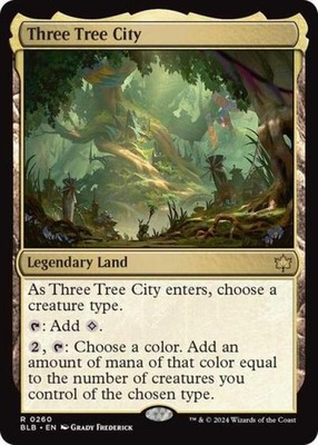 MTG English Three Tree City NM Normal Bloomburrow