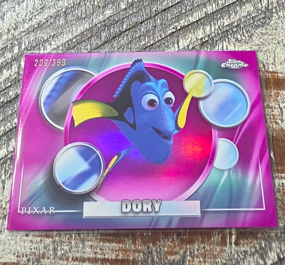 Topps 2026 Topps Chrome Pixar Finding Nemo Dory #90 Serial Numbered 209/399