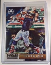 2019 Panini Diamond Kings Francisco Lindor Artist Proof #145 SP Indians