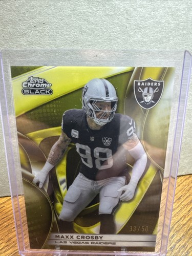 2025 Topps Chrome Black Maxx Crosby Gold Refractor /50