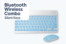 Bluetooth Keyboard & Mouse Combo 10” Ultra Slim Wireless for iPad Tablet PC