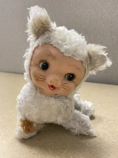 8" Rushton Star Creation Kitty Cat Kitten Rubber Face Plush NEEDS TLC