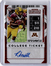 2020 Panini Contenders Draft College Ticket Autograph #258 Rodney Smith Rookie