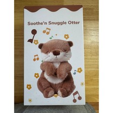 Soothe 'n Snuggle Otter Plush Baby Sound Machine Breathing Motion Brown NEW