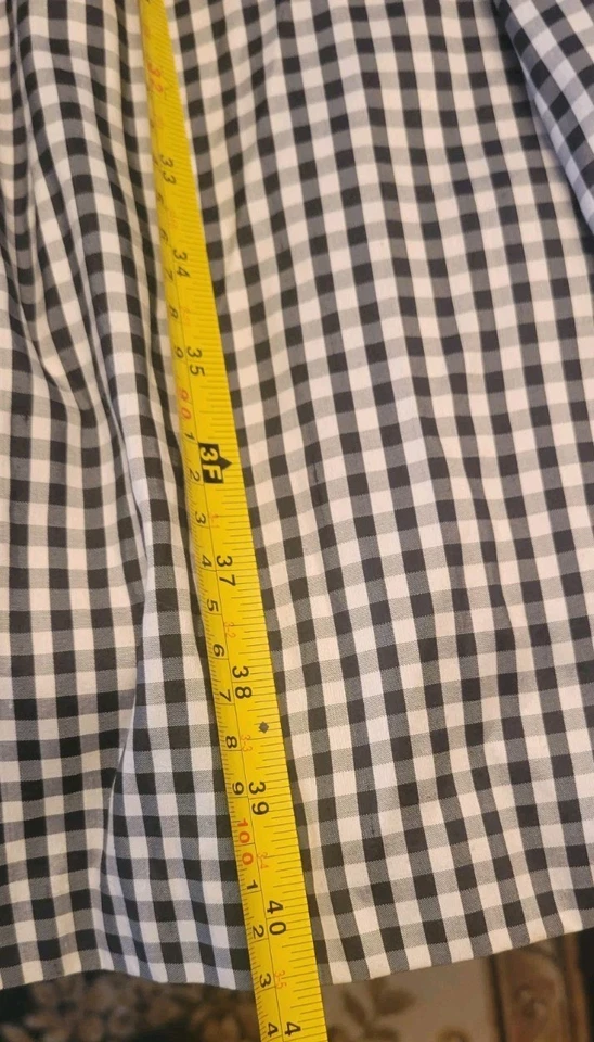 Maxi To Floor Geo años 60 Retro Vintage Cuadros Negro Blanco. Con forro rosa completo Foto 2 de 4