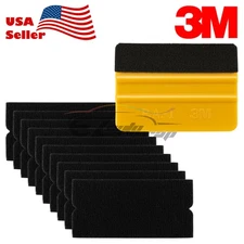 3M Gold Vinyl Wrap Squeegee Applicator Tool x10 Set Felt Edge Decal Tips kit