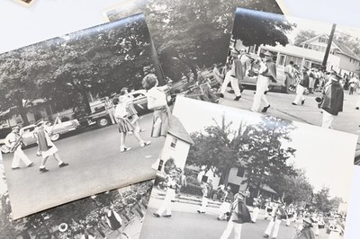 6 Vintage Rockville Centre NY Parade Photos Marching Band Majorettes 1950s