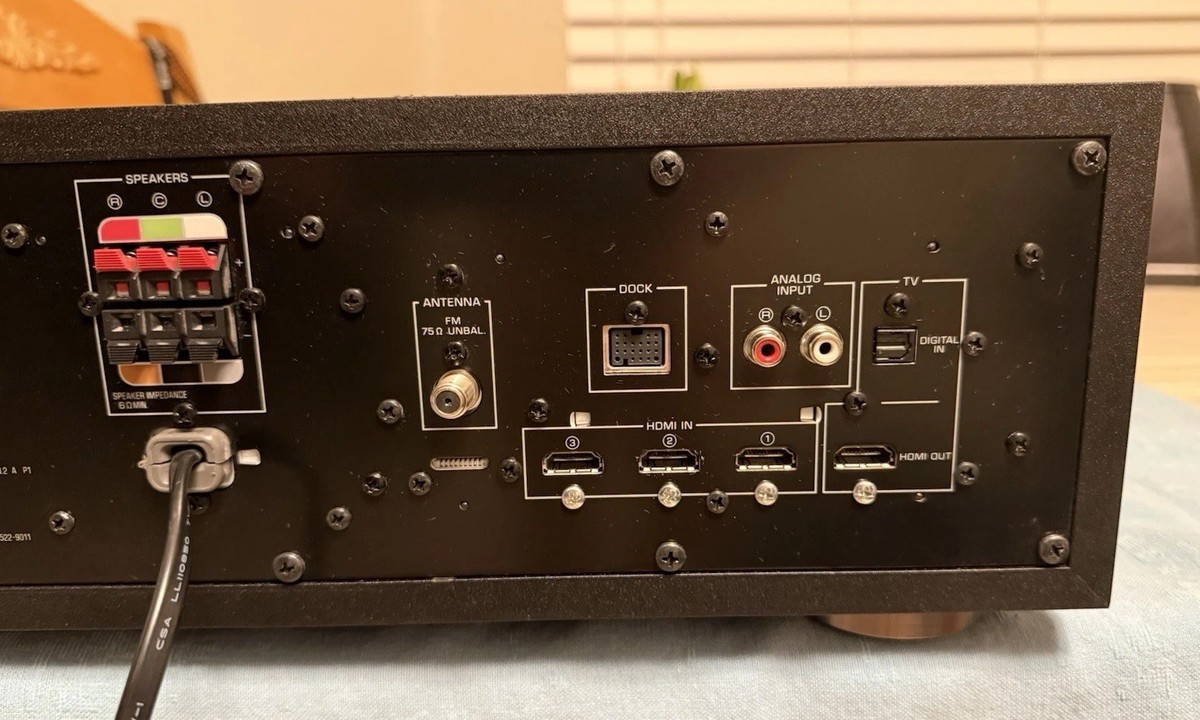 Yamaha SR-300 Receiver Sub Woofer And Sound Bar With Remote Tested