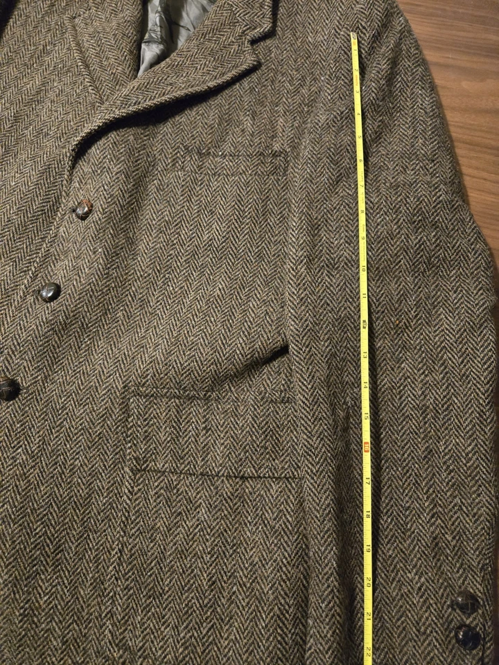 VTG Eddie Bauer Union made USA Harris Tweed Scotland Sport Coat 43 R - Image 4 of 4